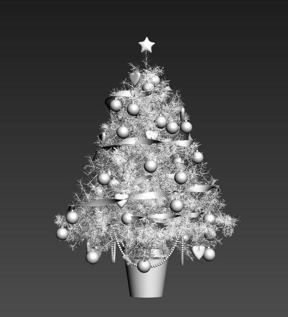 Árvore de Natal royalty-free 3d model - Preview no. 4