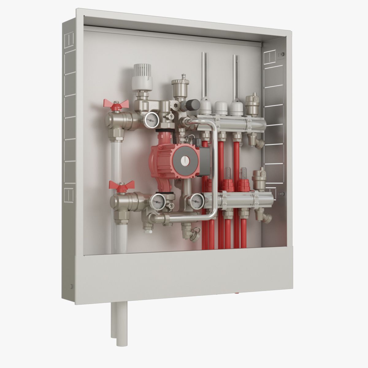 Floor Heating Manifold 3d model