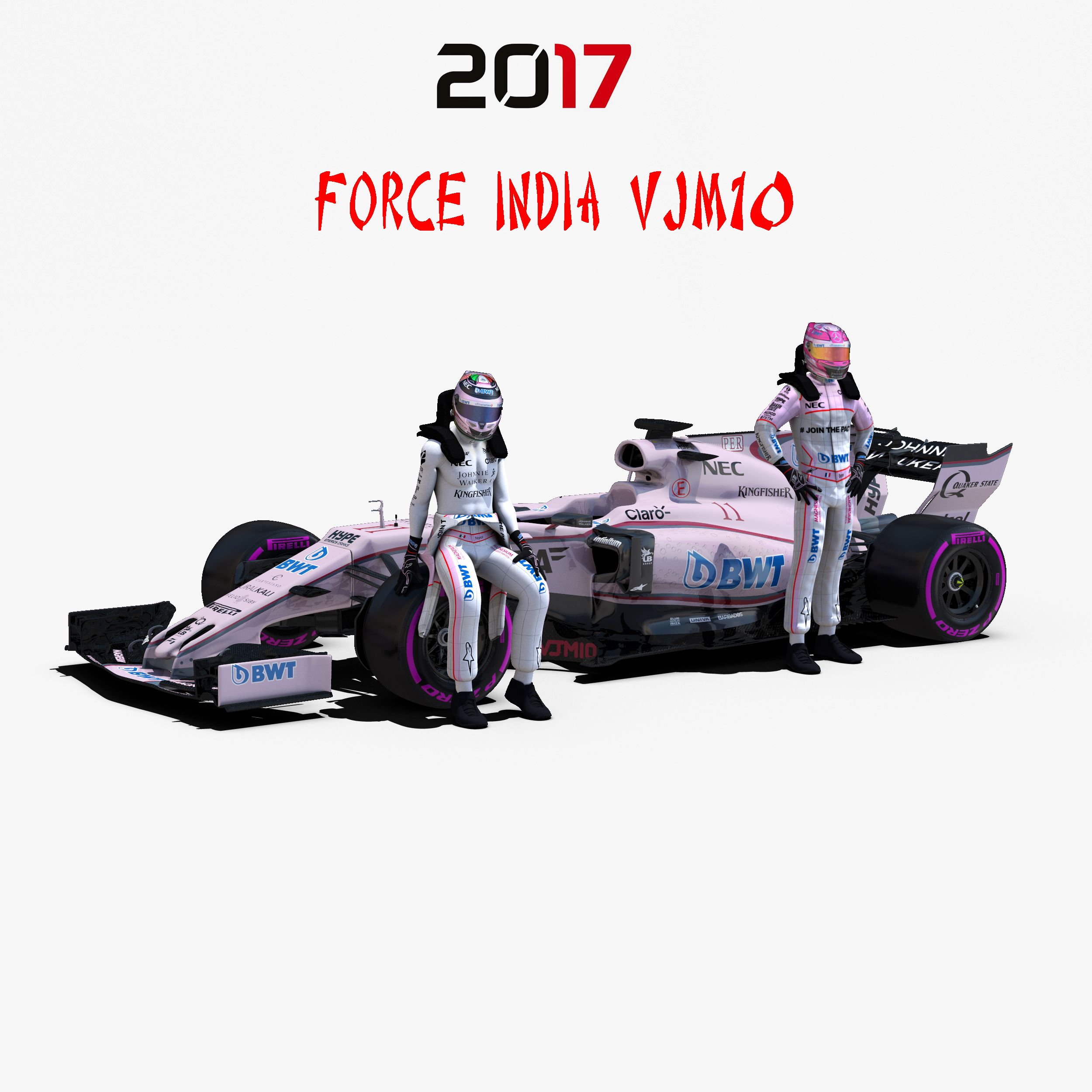 Force India VJM10 3d model