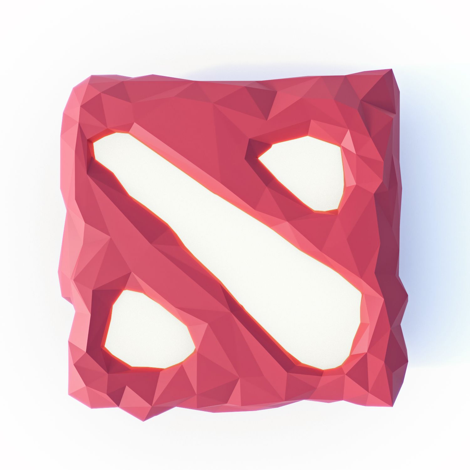 Dota 2 Logo Low Poly modelo 3d