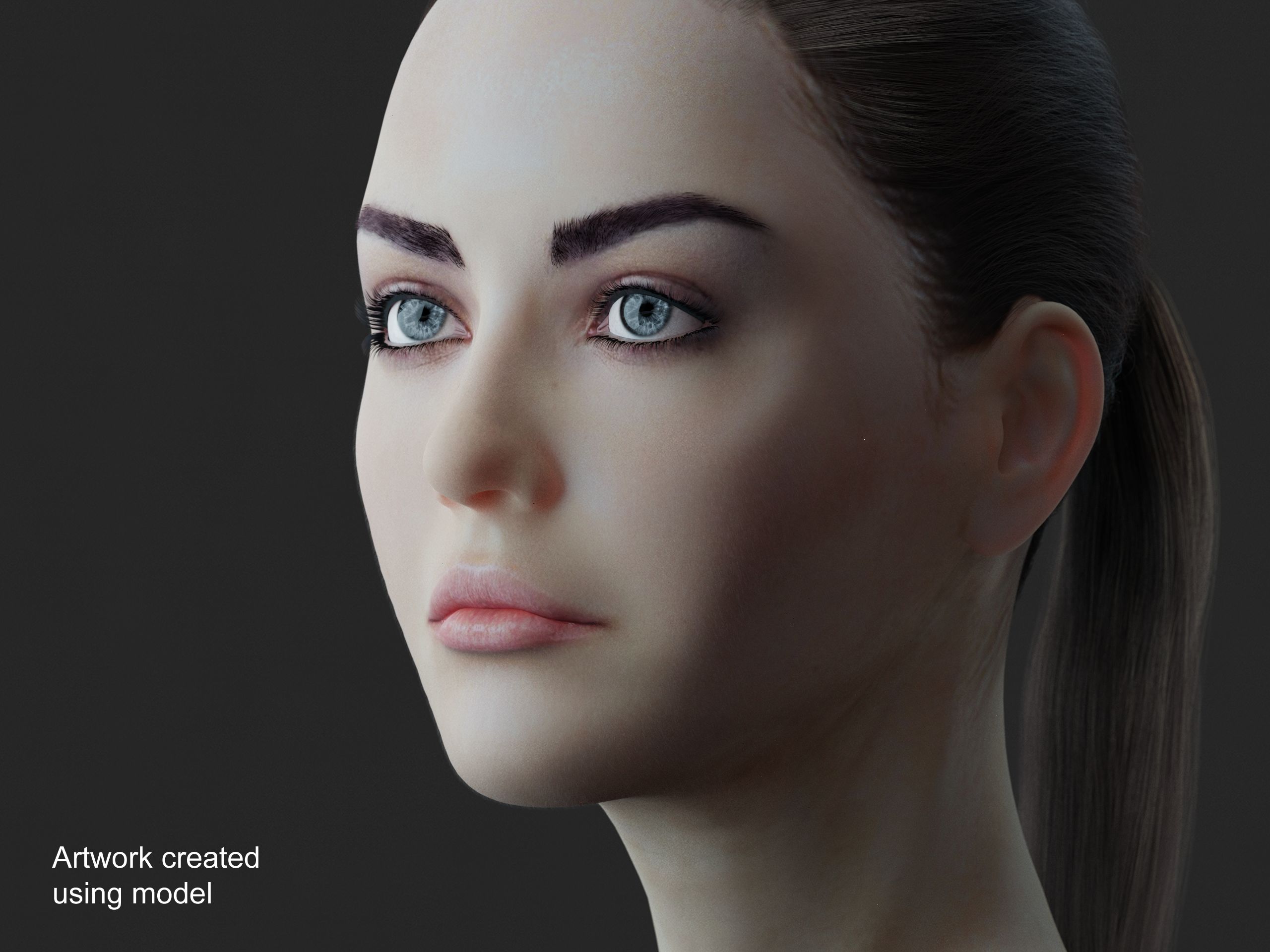 Modello di testa femminile 3d model