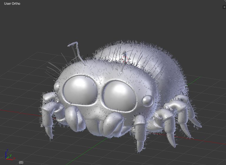 Cute Spider royalty-free 3d model - Preview no. 5