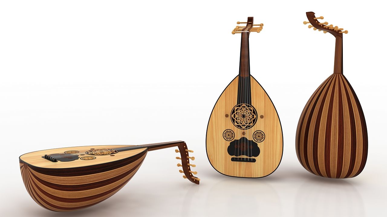 Oud-Arabische luit 3d model