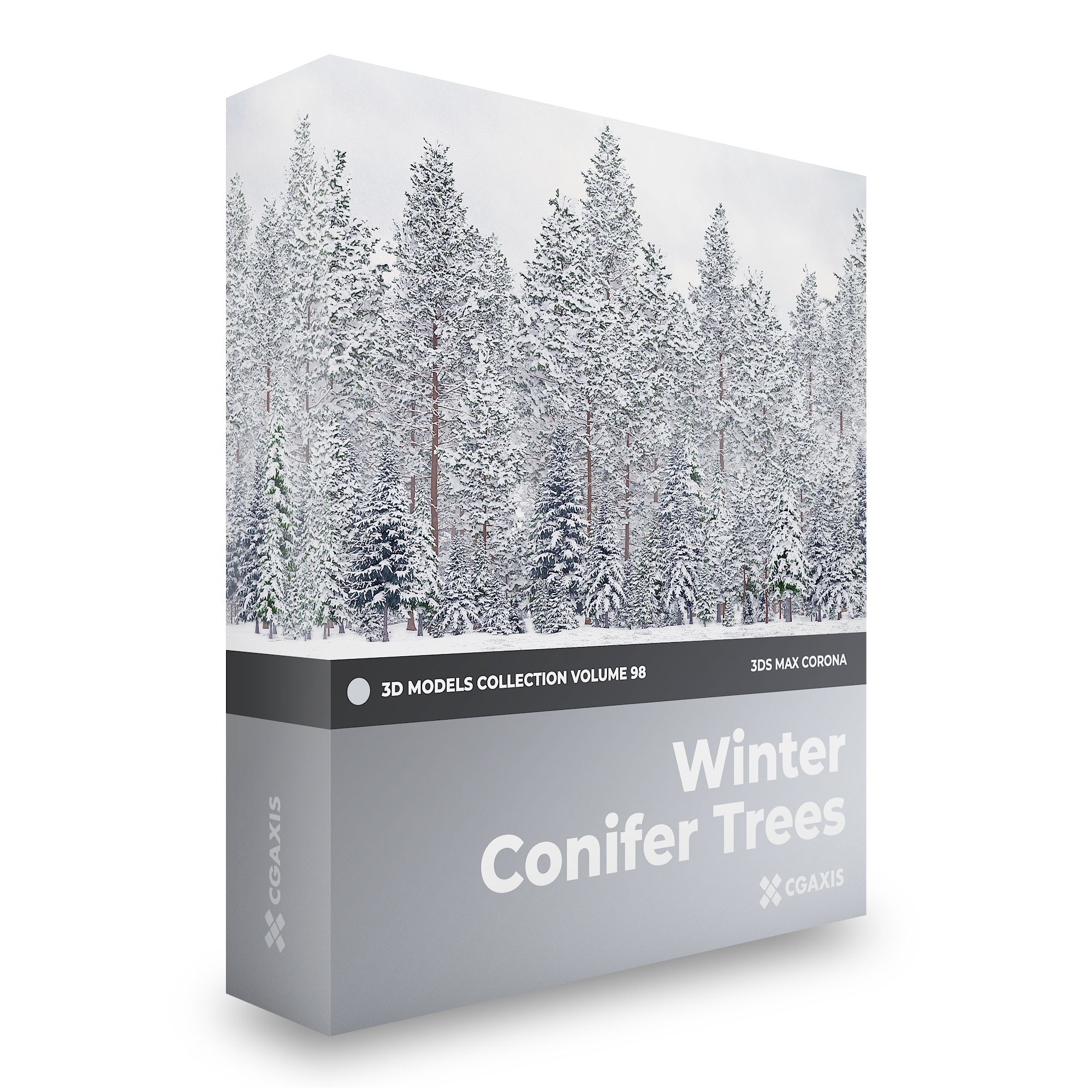 CGAxis Models Volume 98 - Conifer Trees Corona 3d model