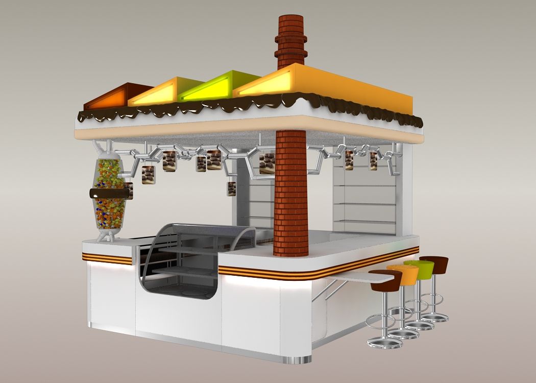 kiosk çikolata 3d model