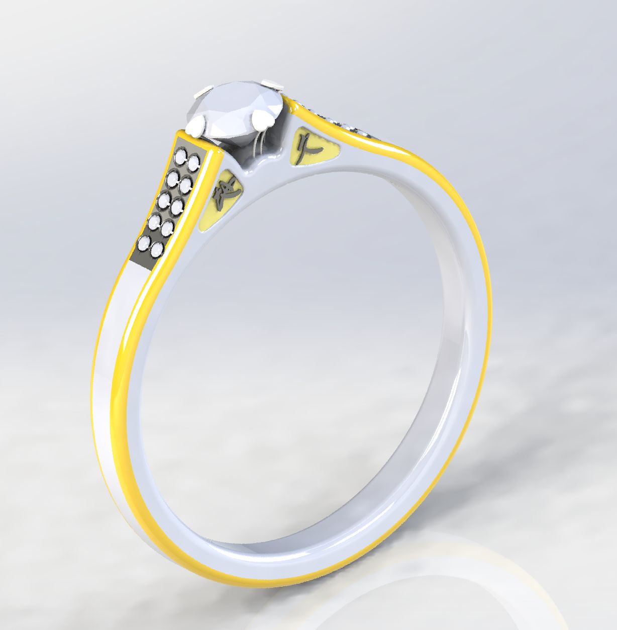 The diamond ring 3d model