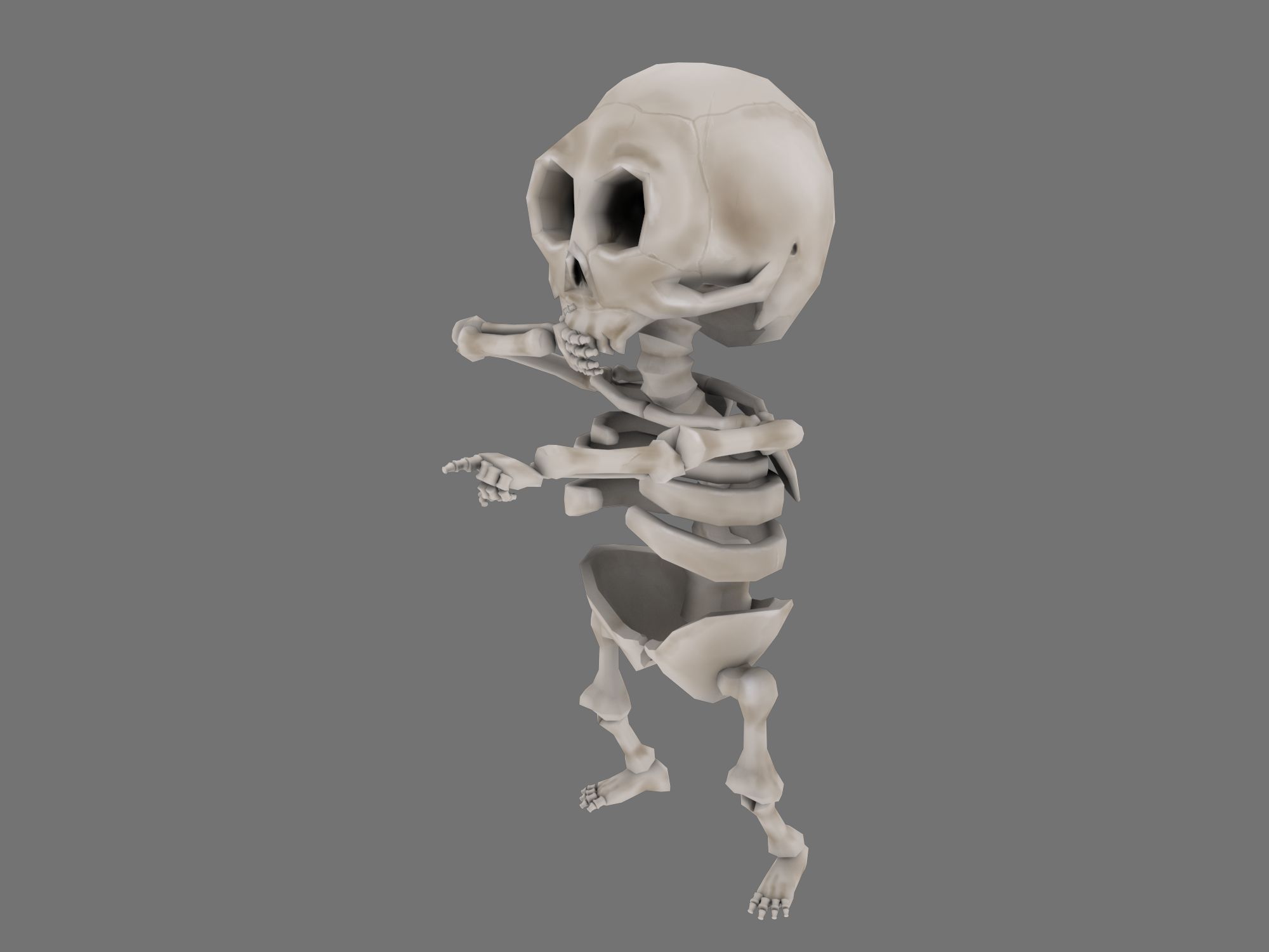 Скелет чиби 3d model