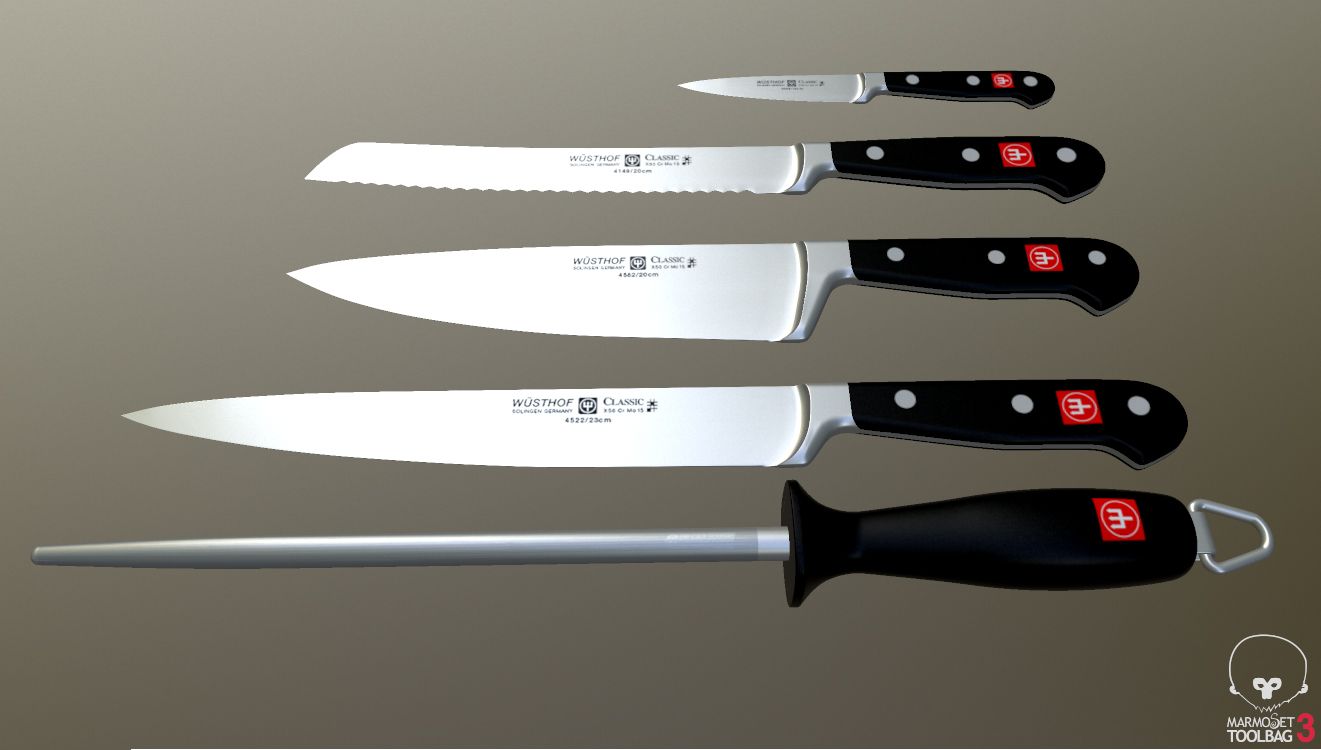 Cooks knifes 3d model