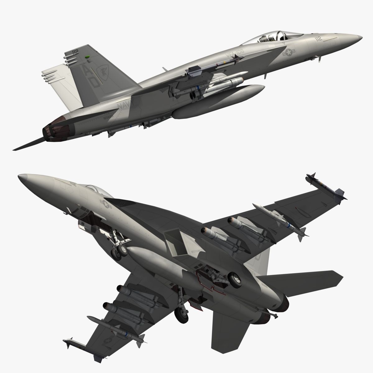 FA18E超级大黄蜂 3d model