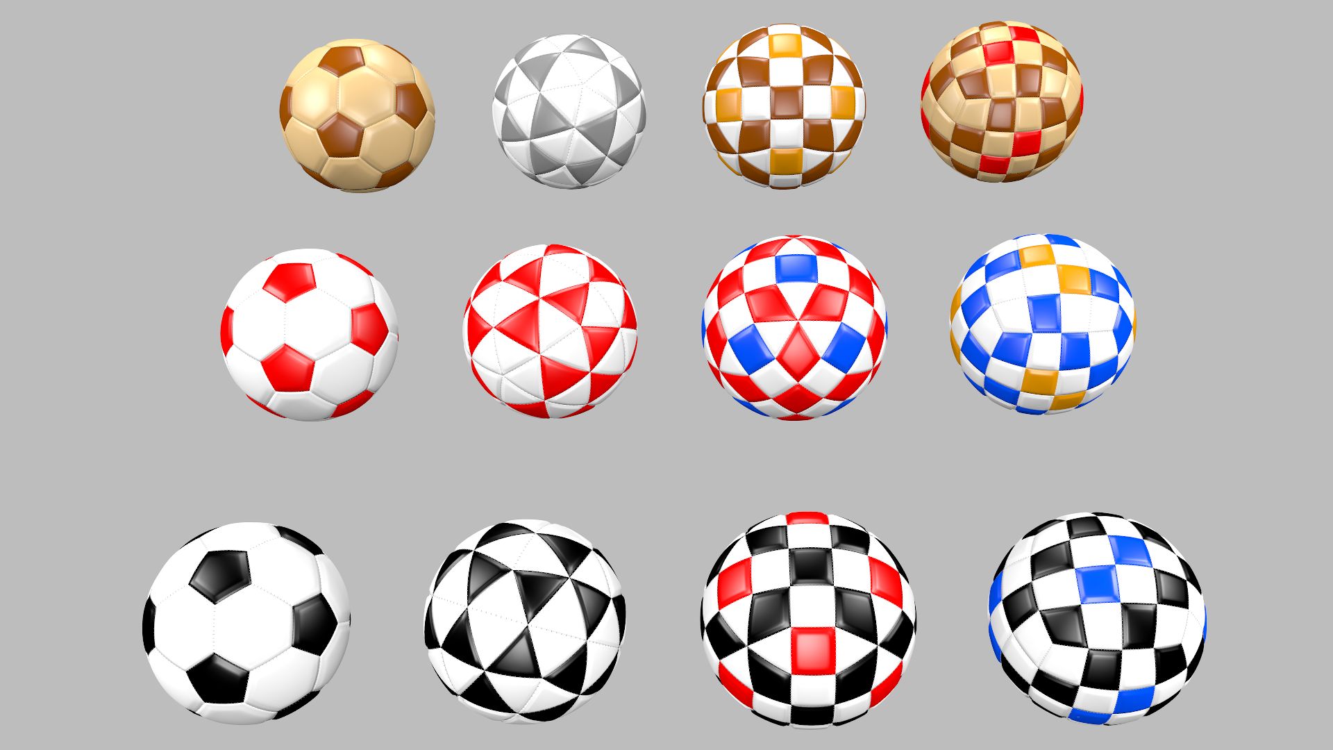 Fußball-Fußbälle 3d model