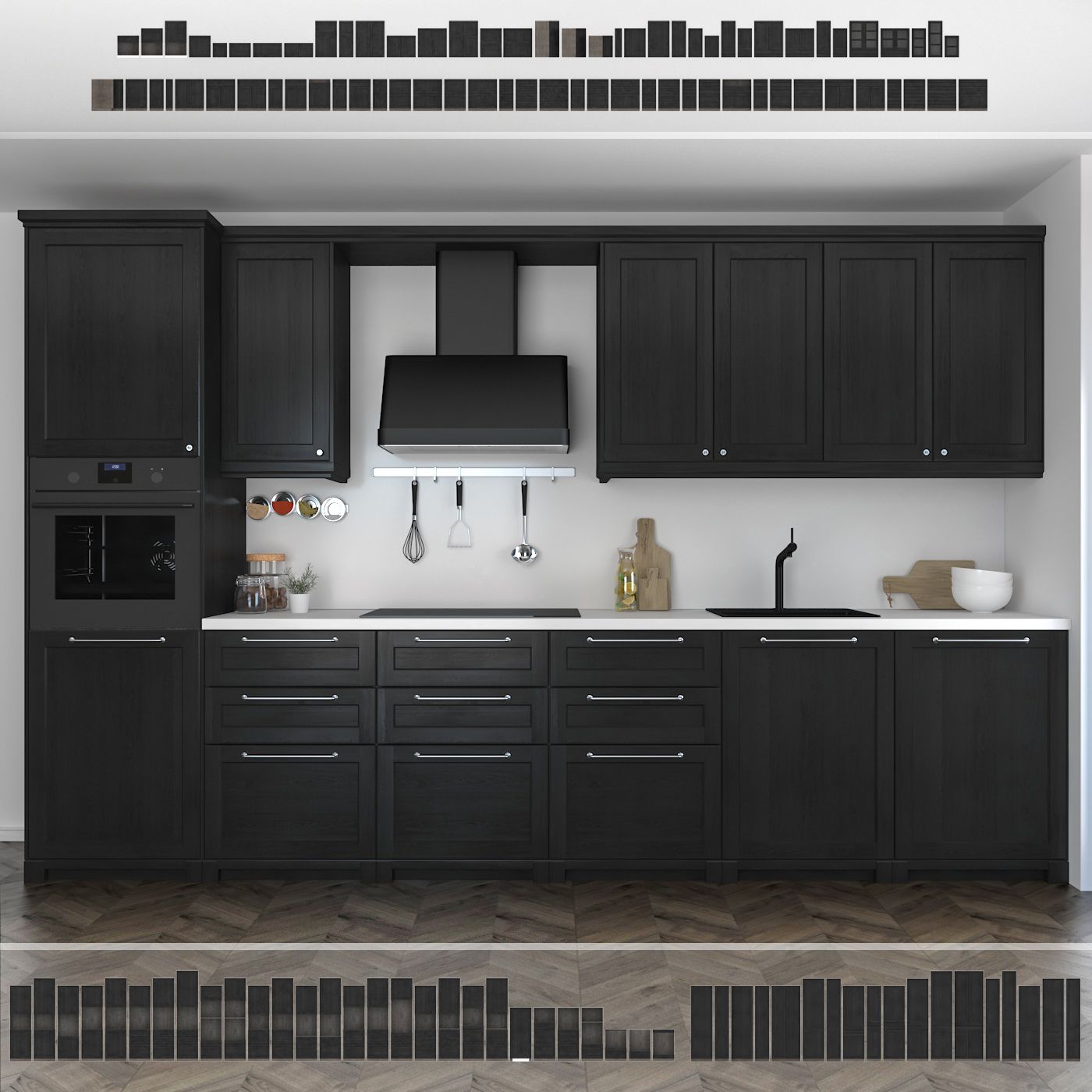 Cucina Ikea Metodo Lerhyttan. 3d model