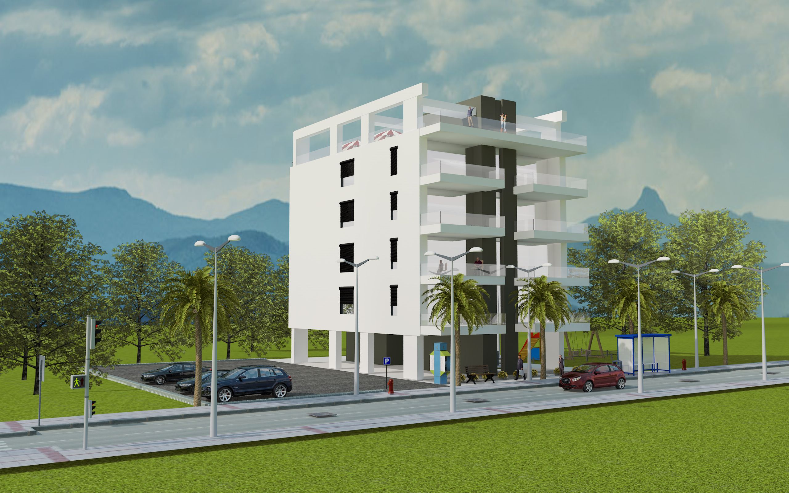 edificio residenziale 3d model