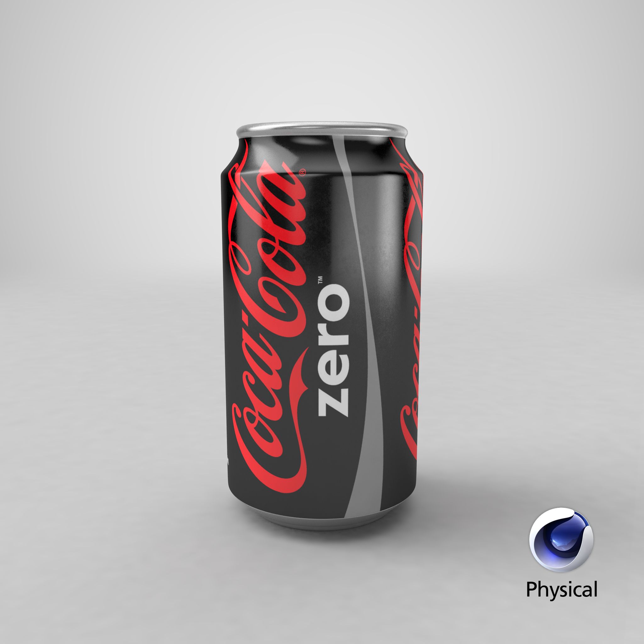 Coca Zero Can royalty-free 3d model - Preview no. 17