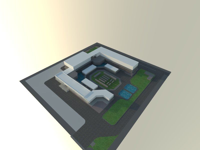 Exposition center 3d model