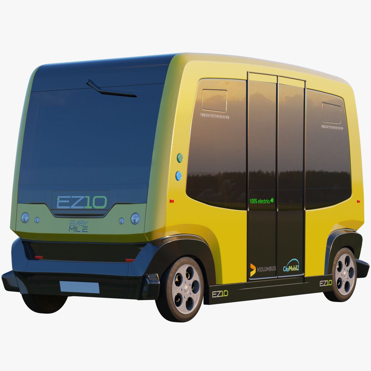 3D EZ10 Driver minus buss buss gul 3d model