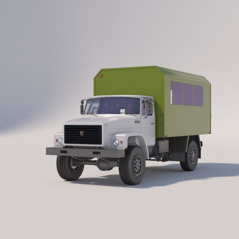 Autobusy mieszkalne 3d model