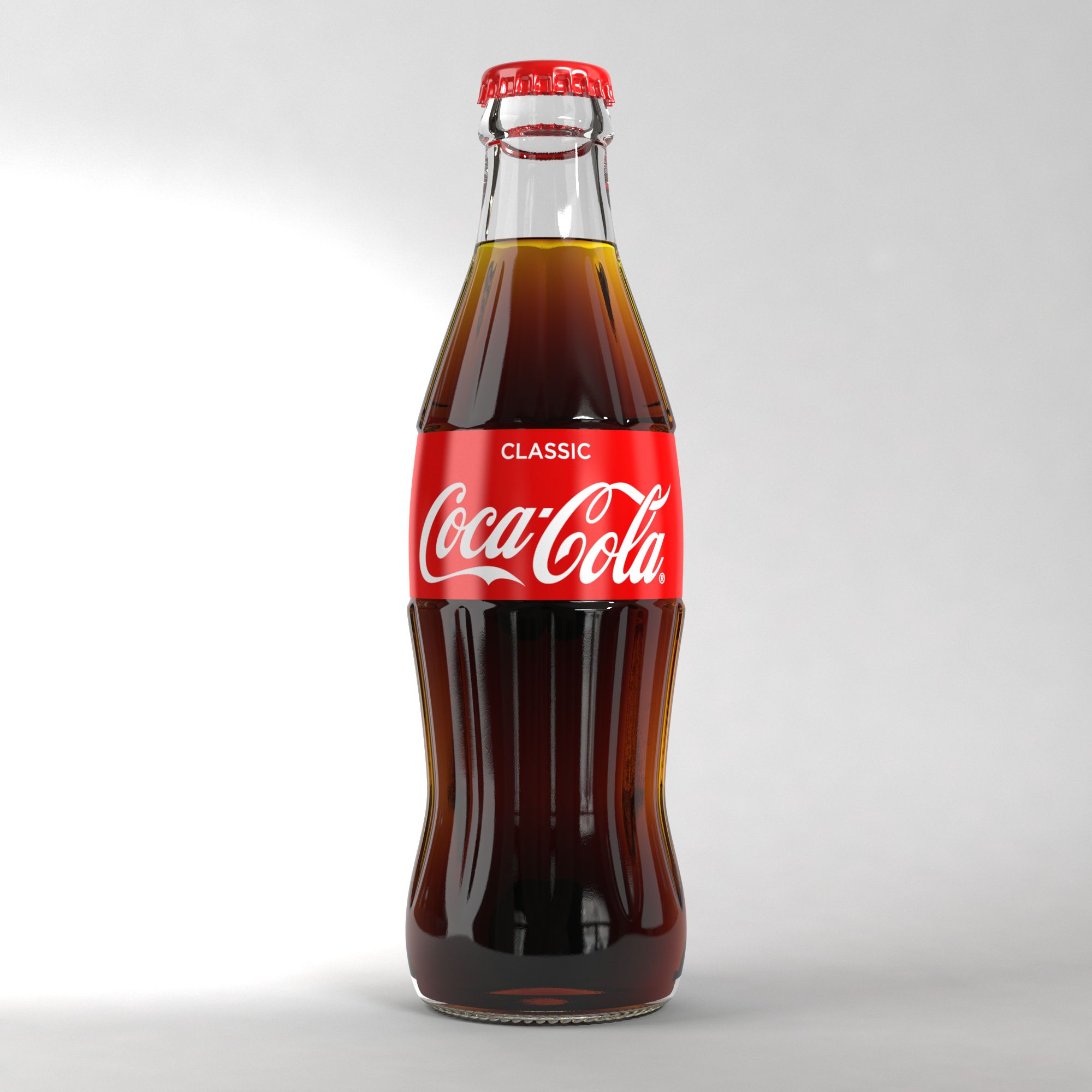 Coca-Cola 250ML Стеклянная бутылка 3d model