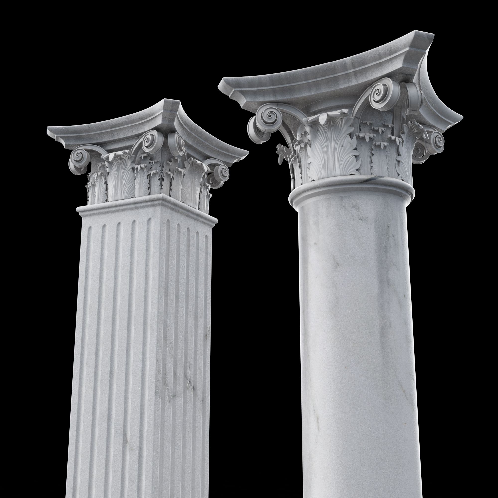 Romeinse zuilen 3d model