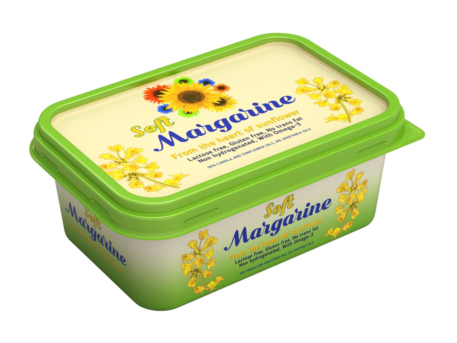 Boîte pleine de margarine 3d model