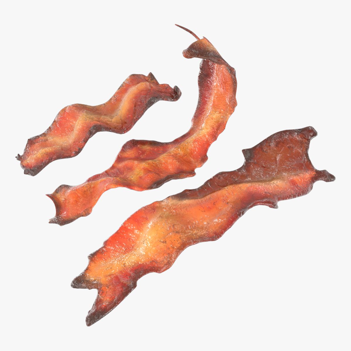 Bacon Cook - fried 3d model