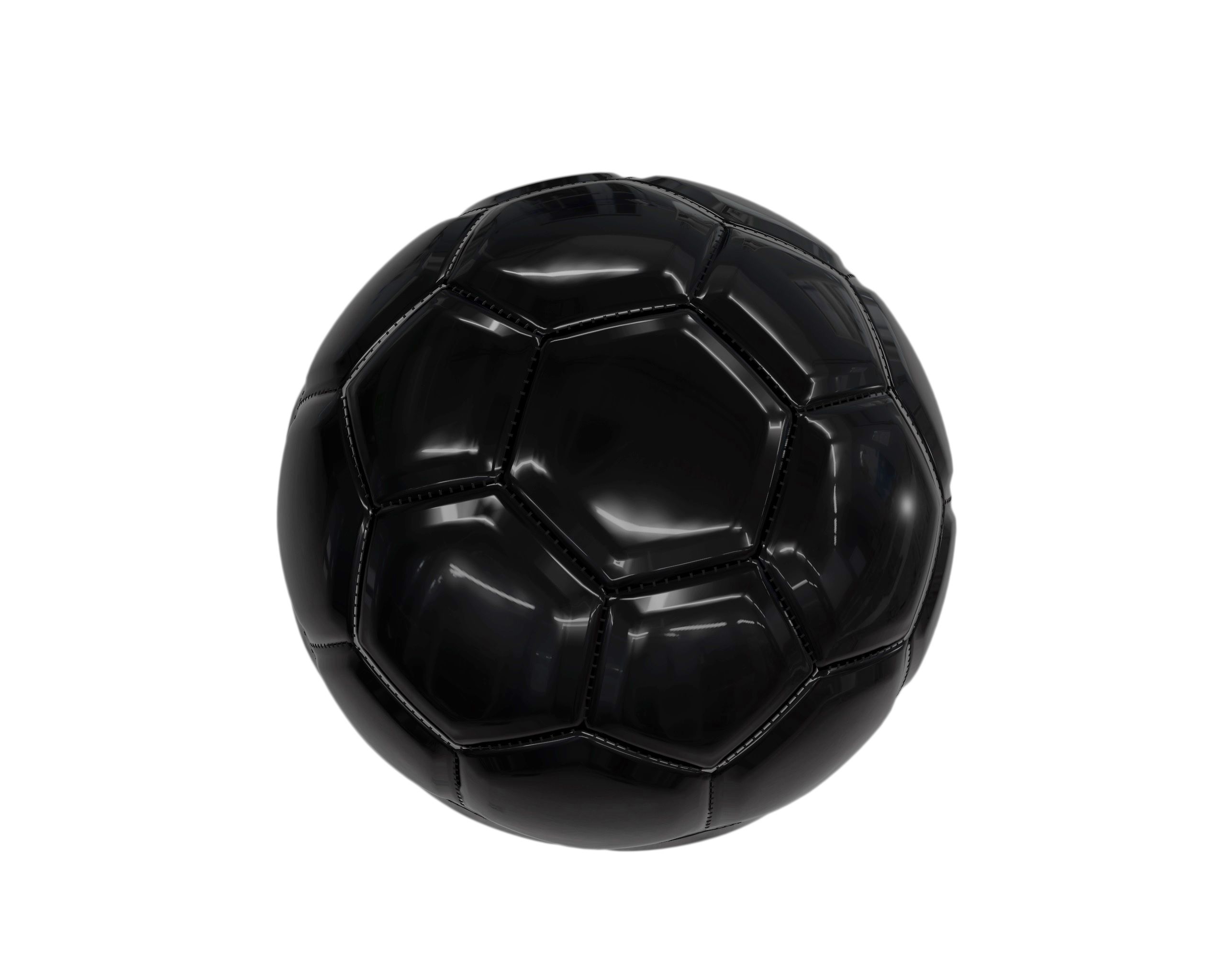 Calcio nero con impunture 3d model