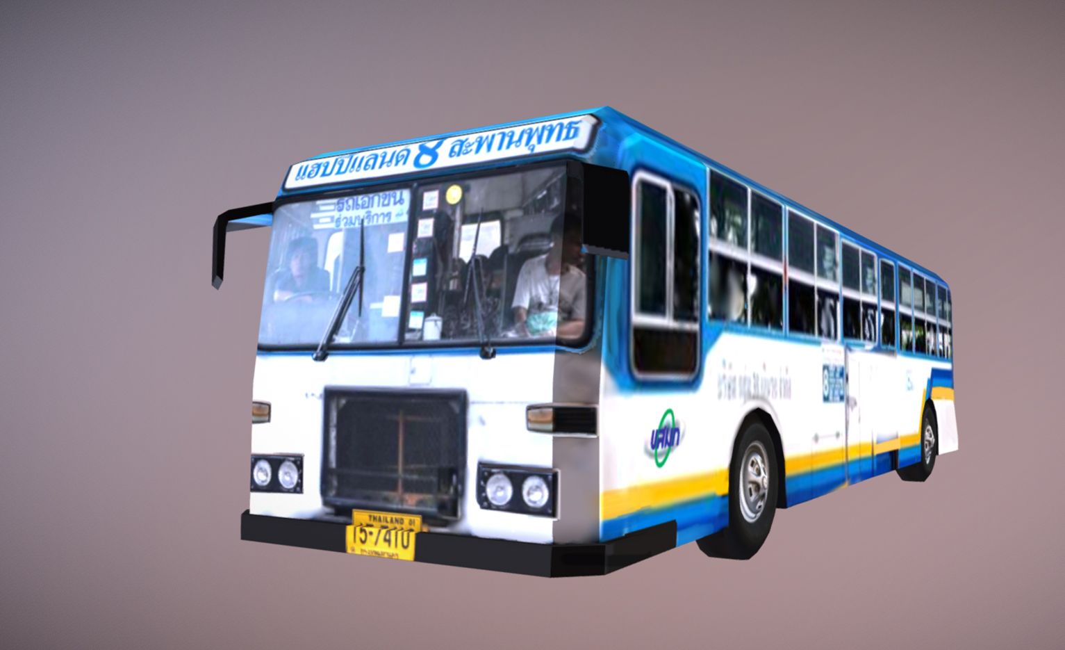 Bus Legendarische 8 van Thailand 3d model