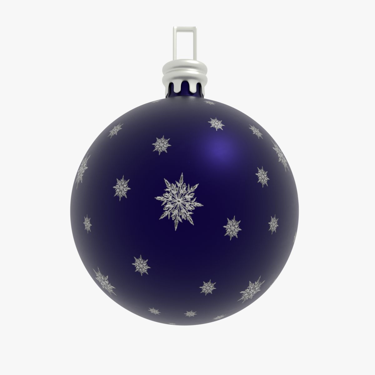 Bola de Natal azul 3d model