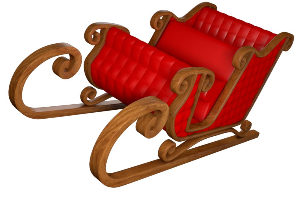 Christmas Santa Chariot Car 3d model