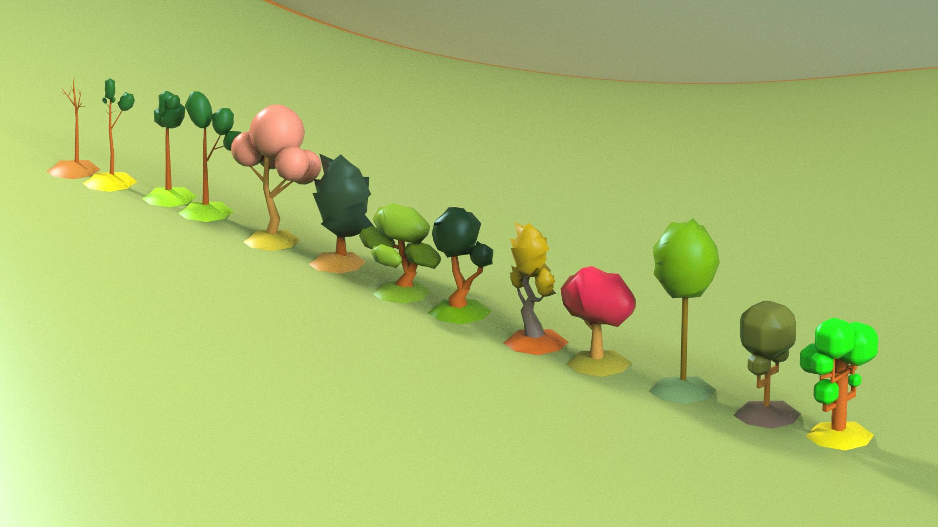 pacchetto di alberi 3d model