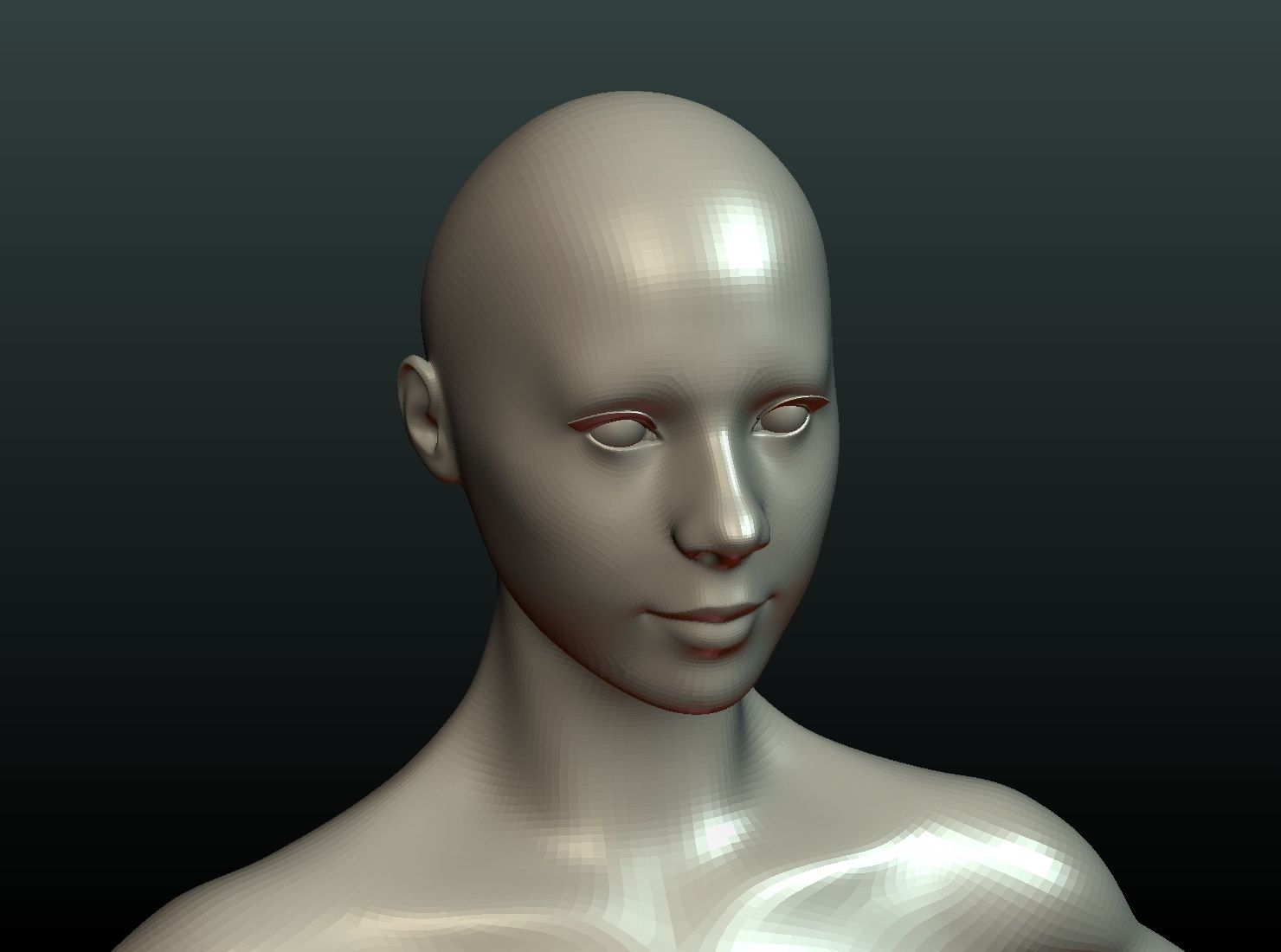 mujer base de malla modelo 3d