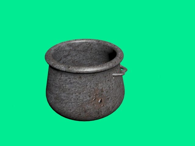 Oude ijzeren pot 3d model