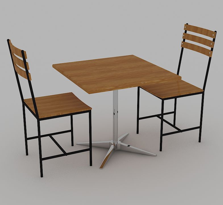 Стулья и Стол 3d model