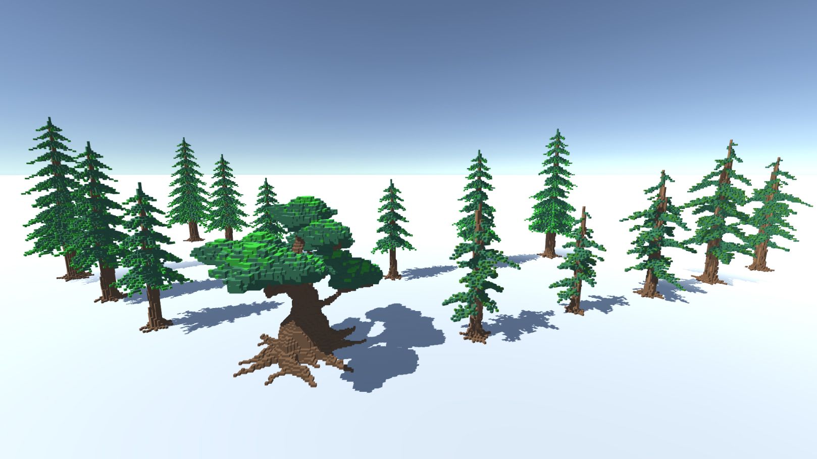 Voxel d'arbre plein 3d model