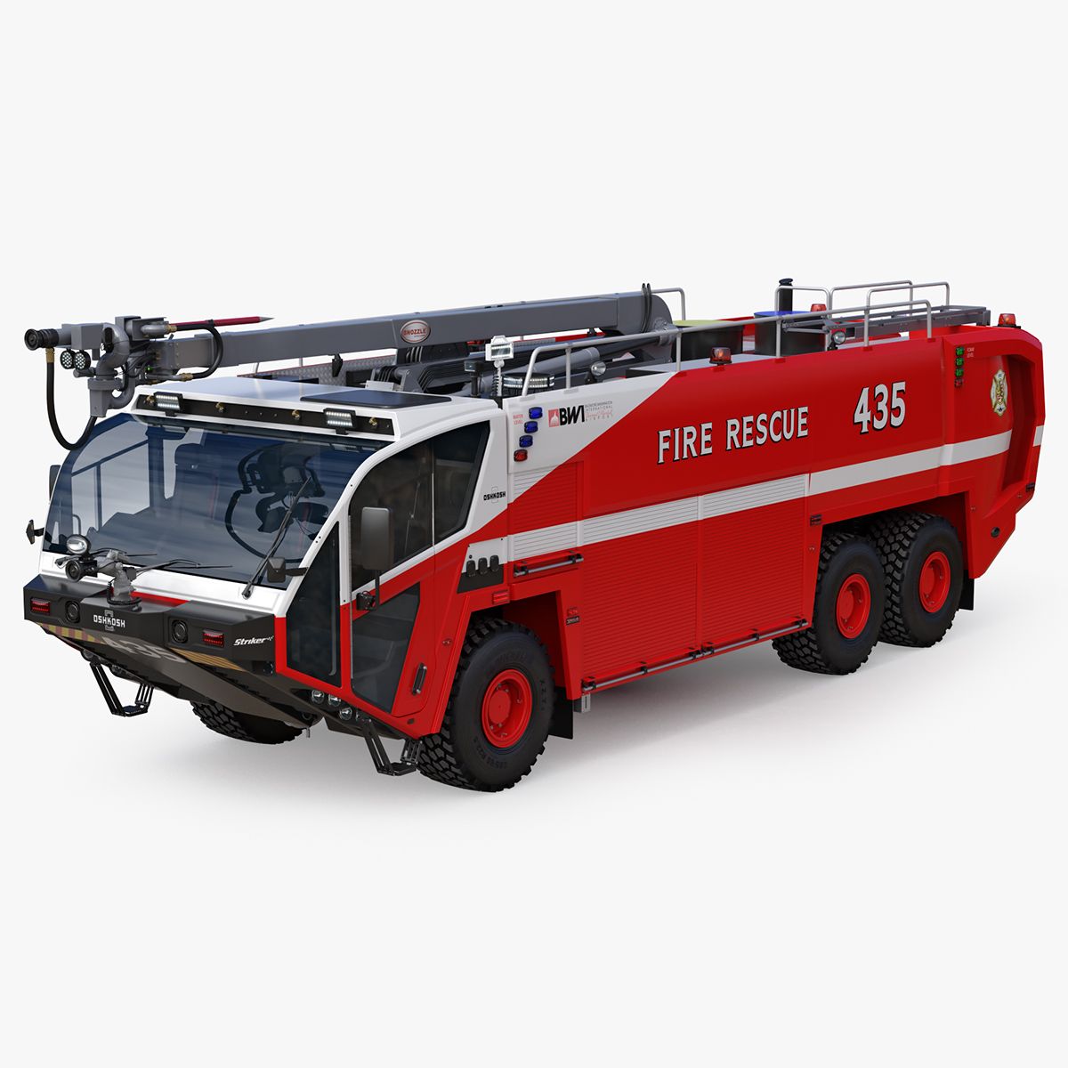 OshKosh Striker 6x6 Airport Firetruck 3d model