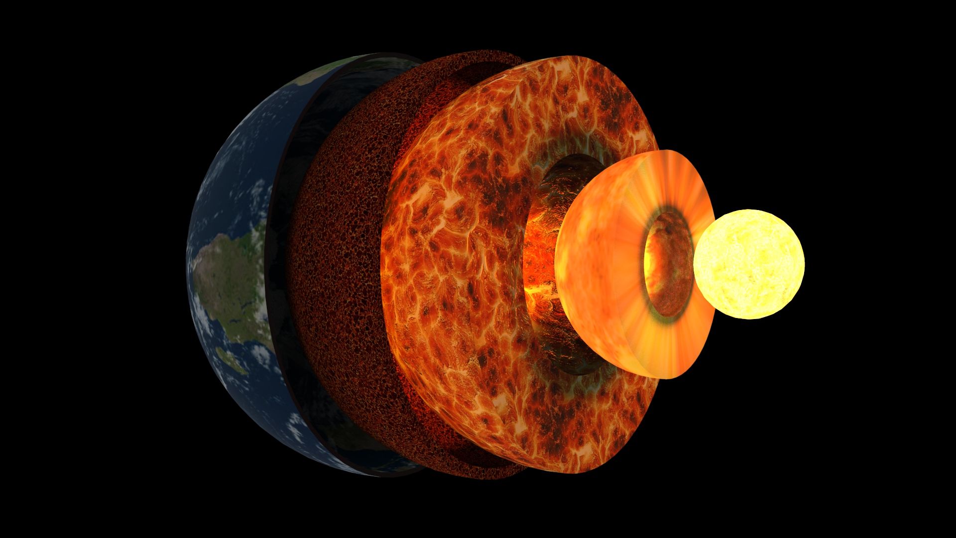 Animazione della struttura della Terra 3d model