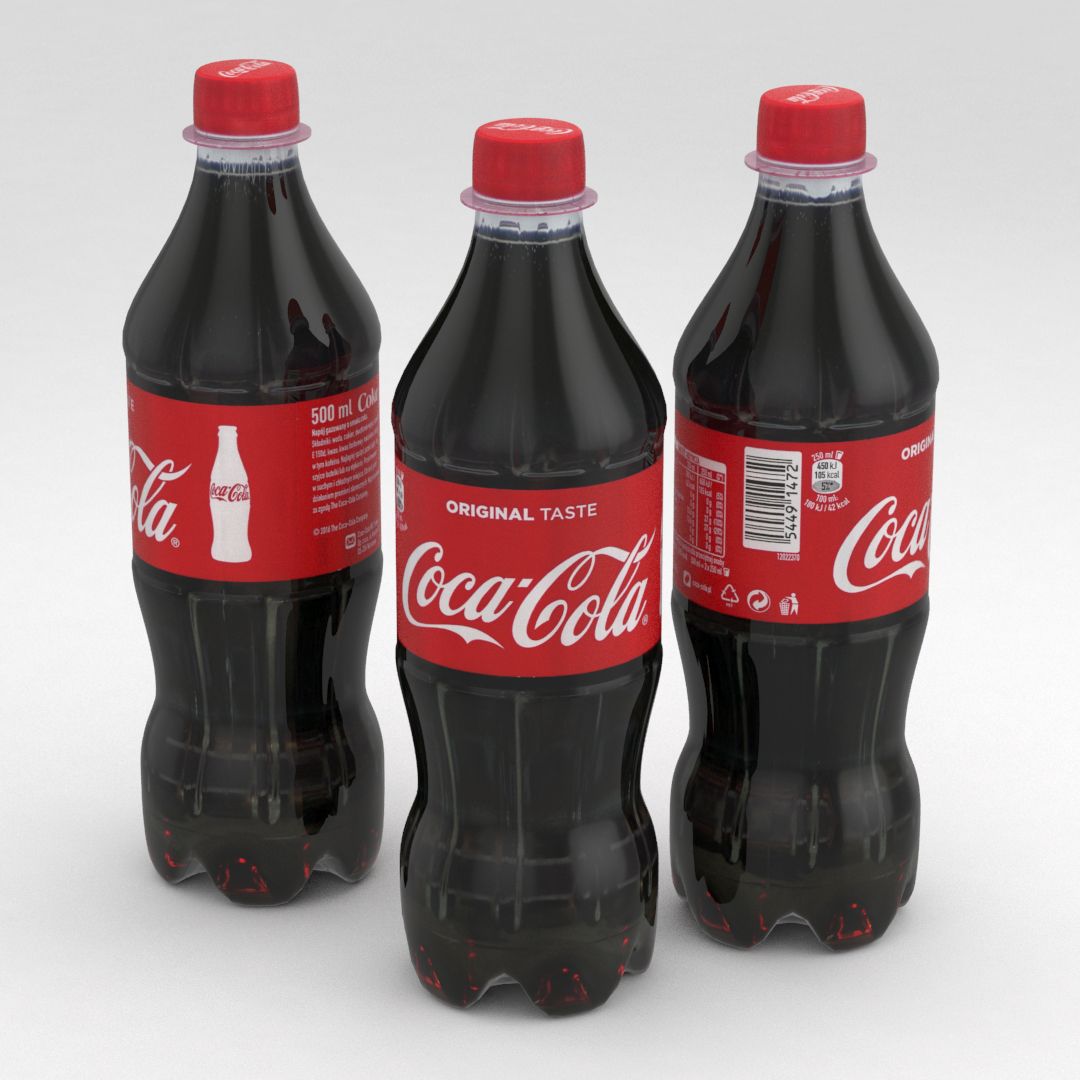 Бутылка для напитков Coca-Cola 500мл 3d model