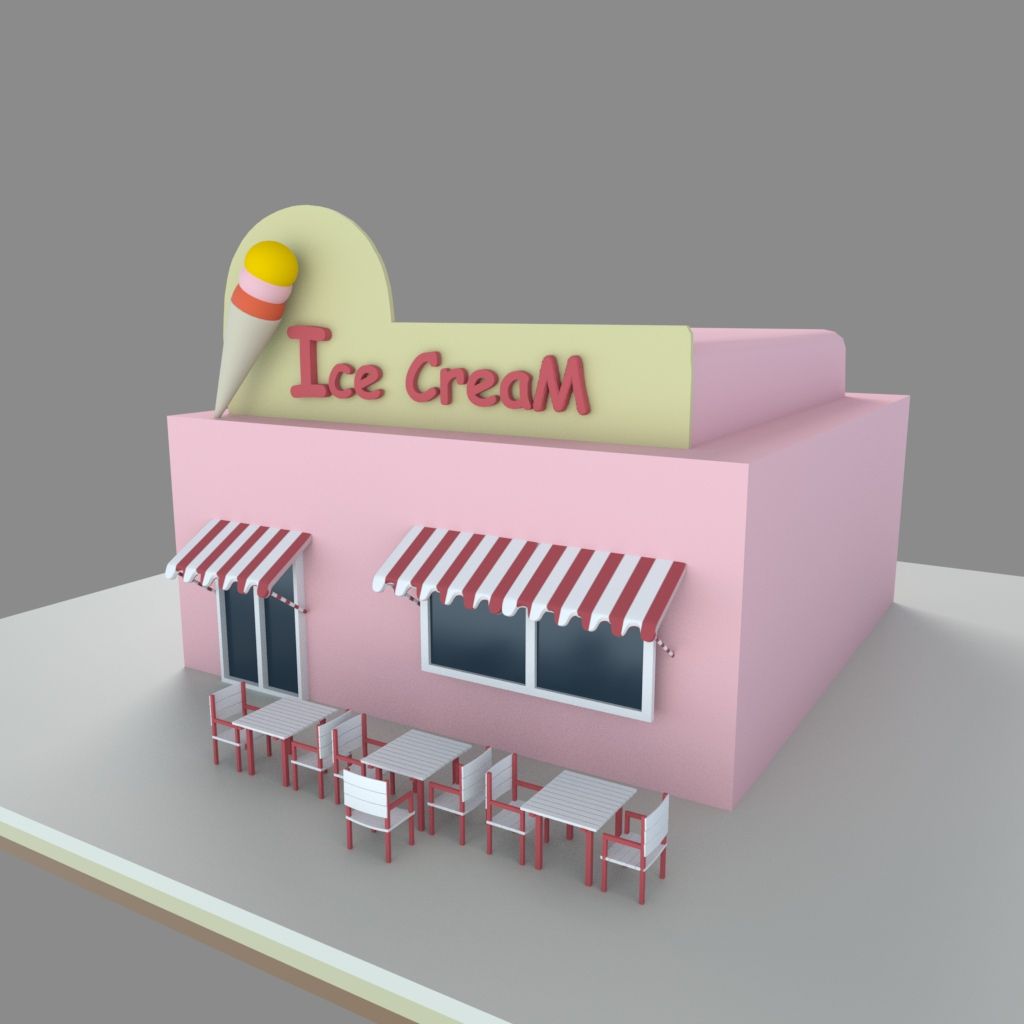 IceCreamShop 3d model