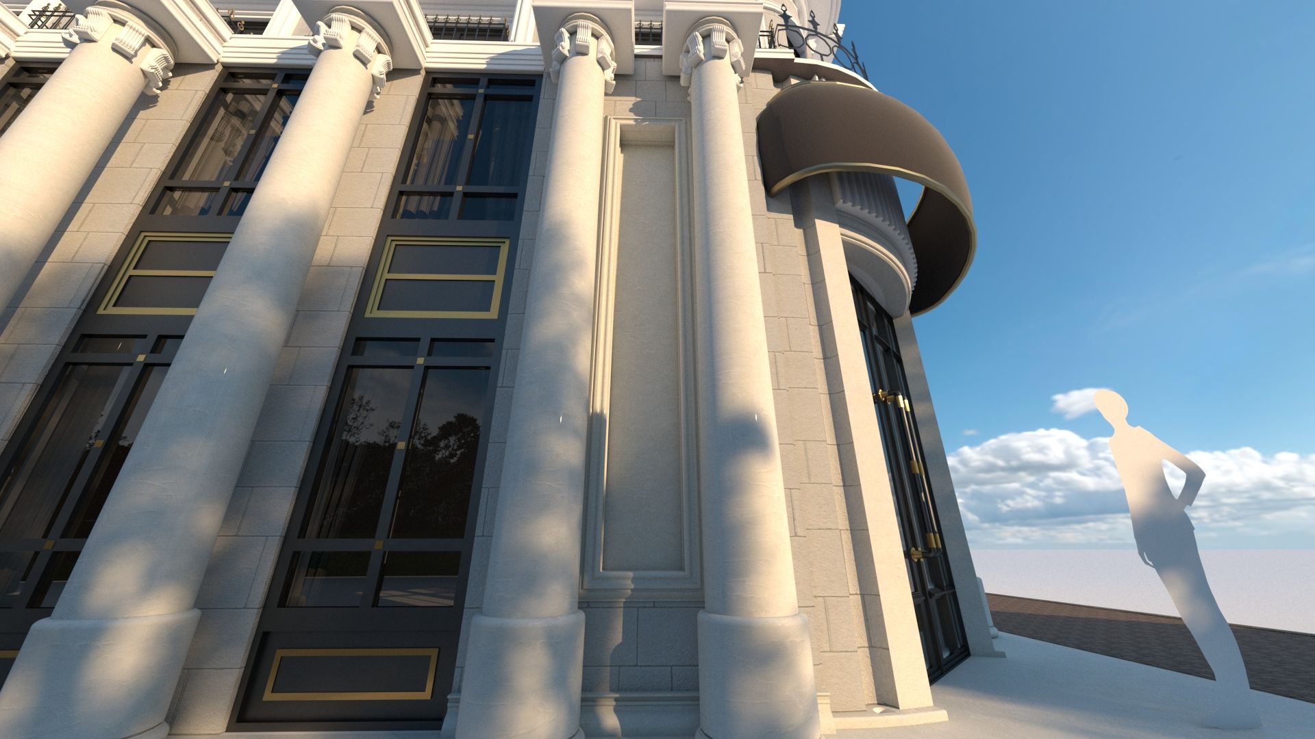 Neoclassic Architecture (Commercial Building) 3d model