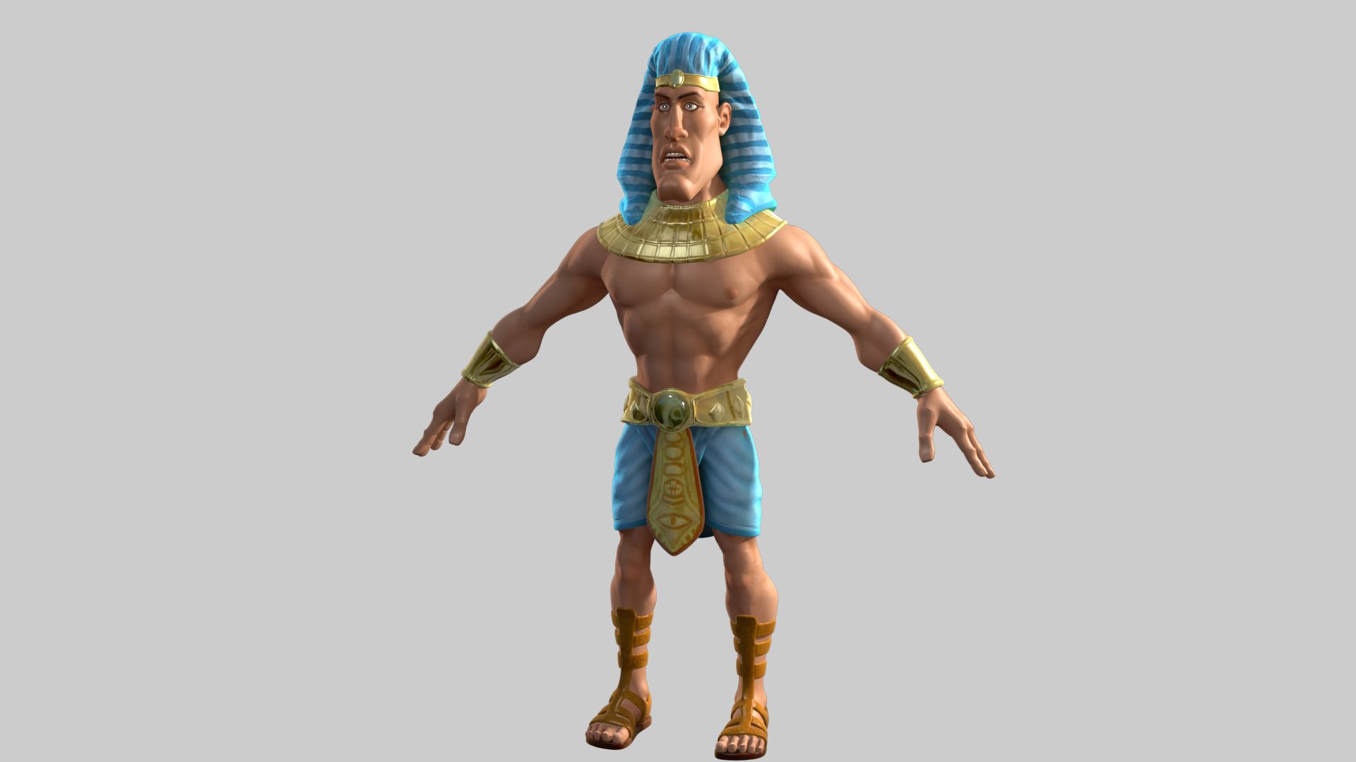 egypt soldier character 3d model