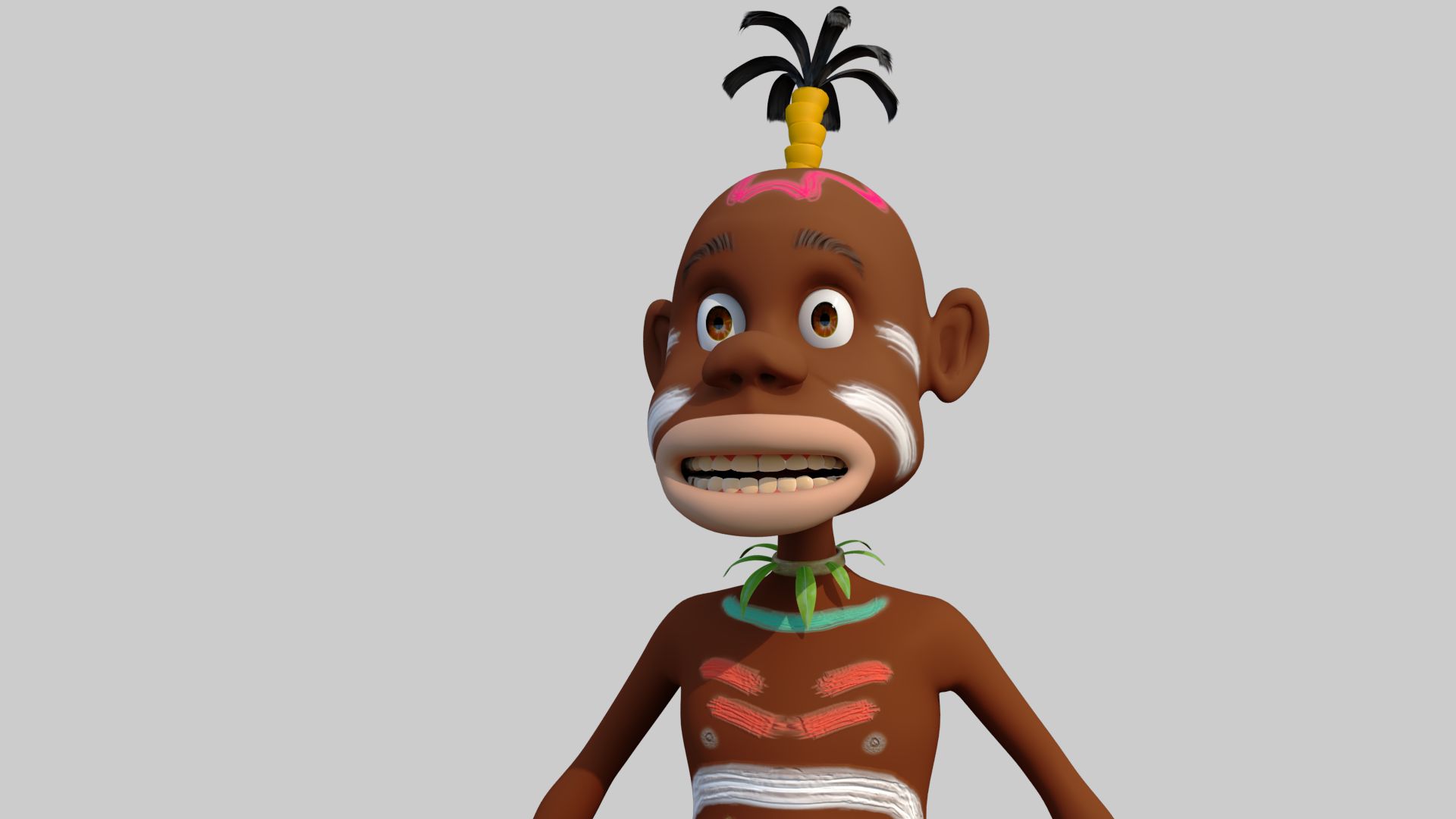 Carácter africano modelo 3d