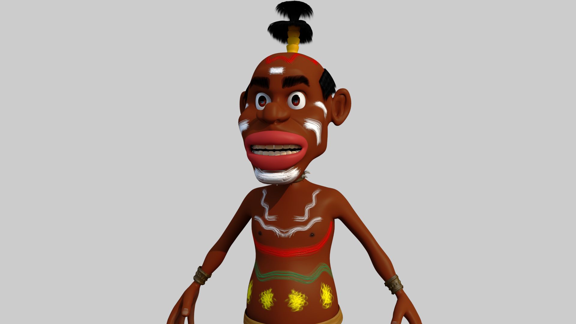 Carácter africano modelo 3d