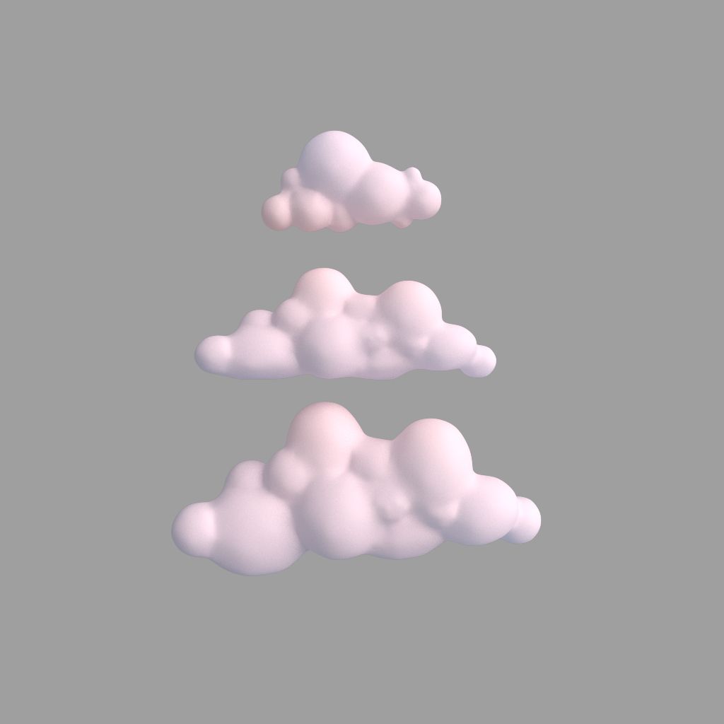 Cloud cartoon 3 3d model