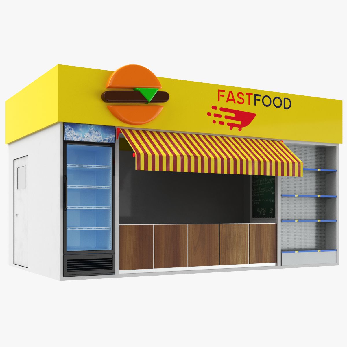 Boş Kiosk 3d model