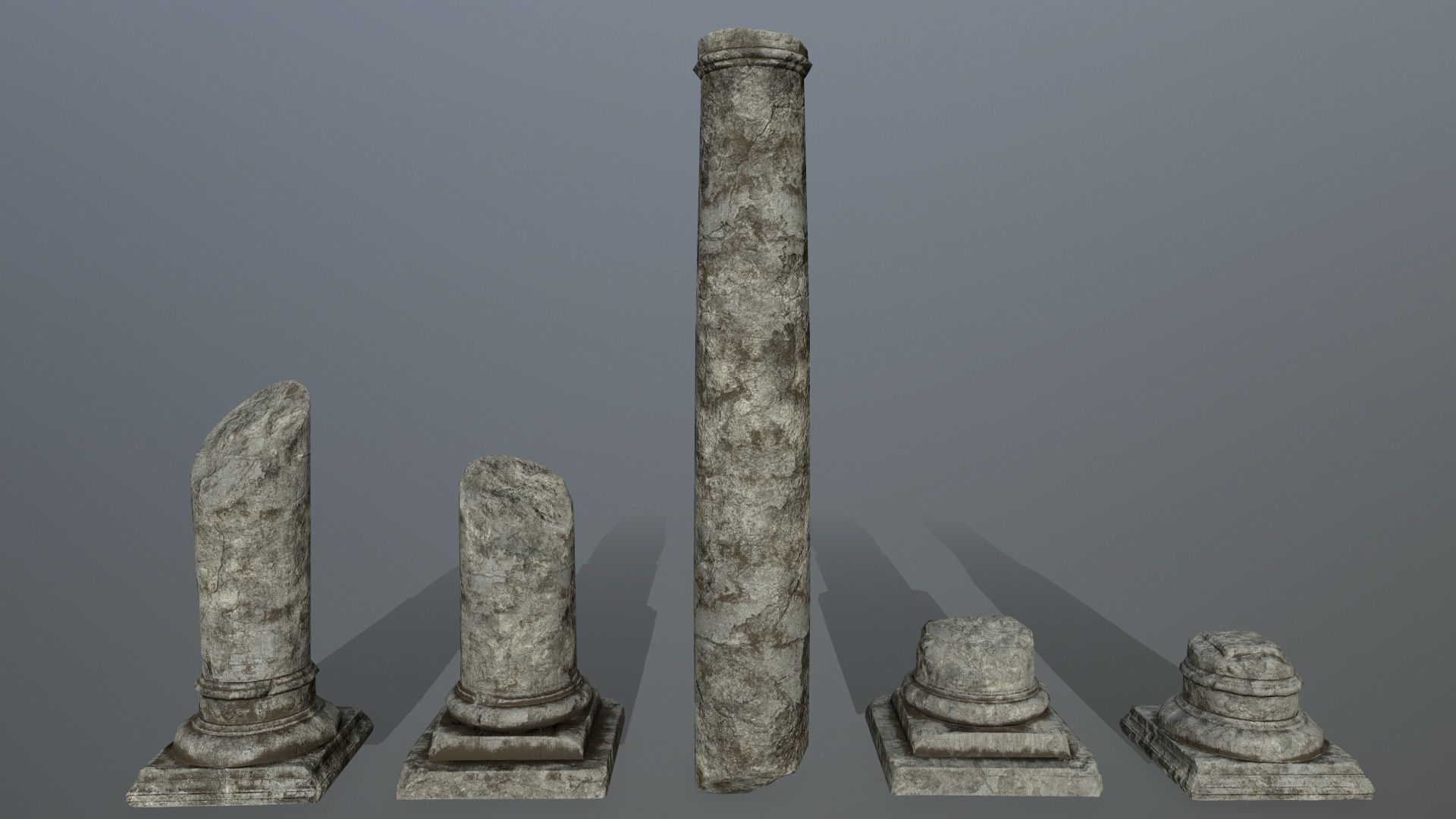 broken pillar 3d model