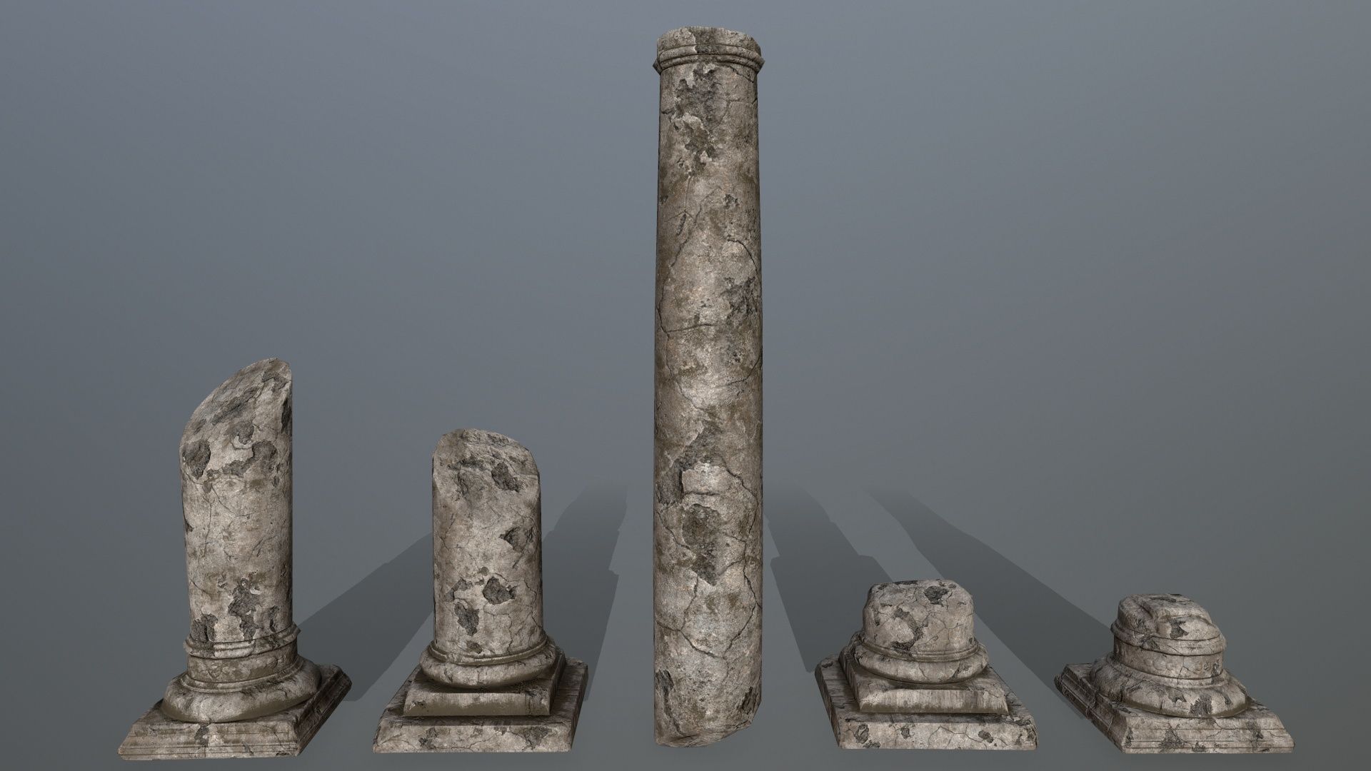 broken pillar 3d model