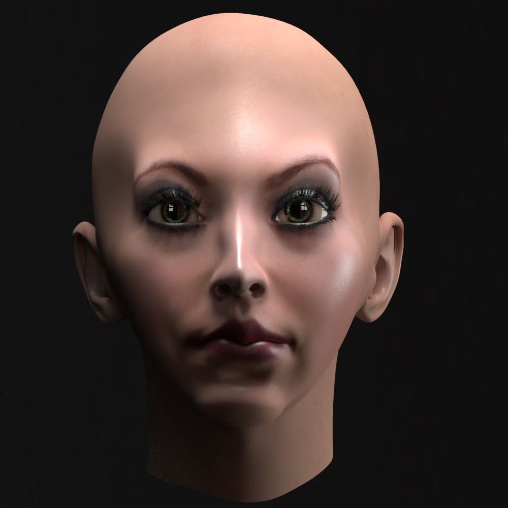 Modello 3D della testa femminile 3d model