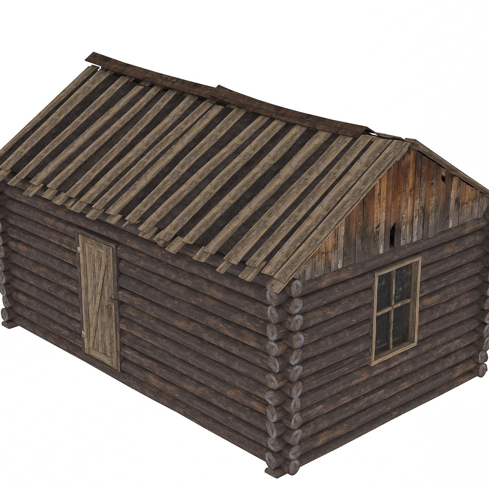 Abandoned house royalty-free 3d model - Preview no. 14