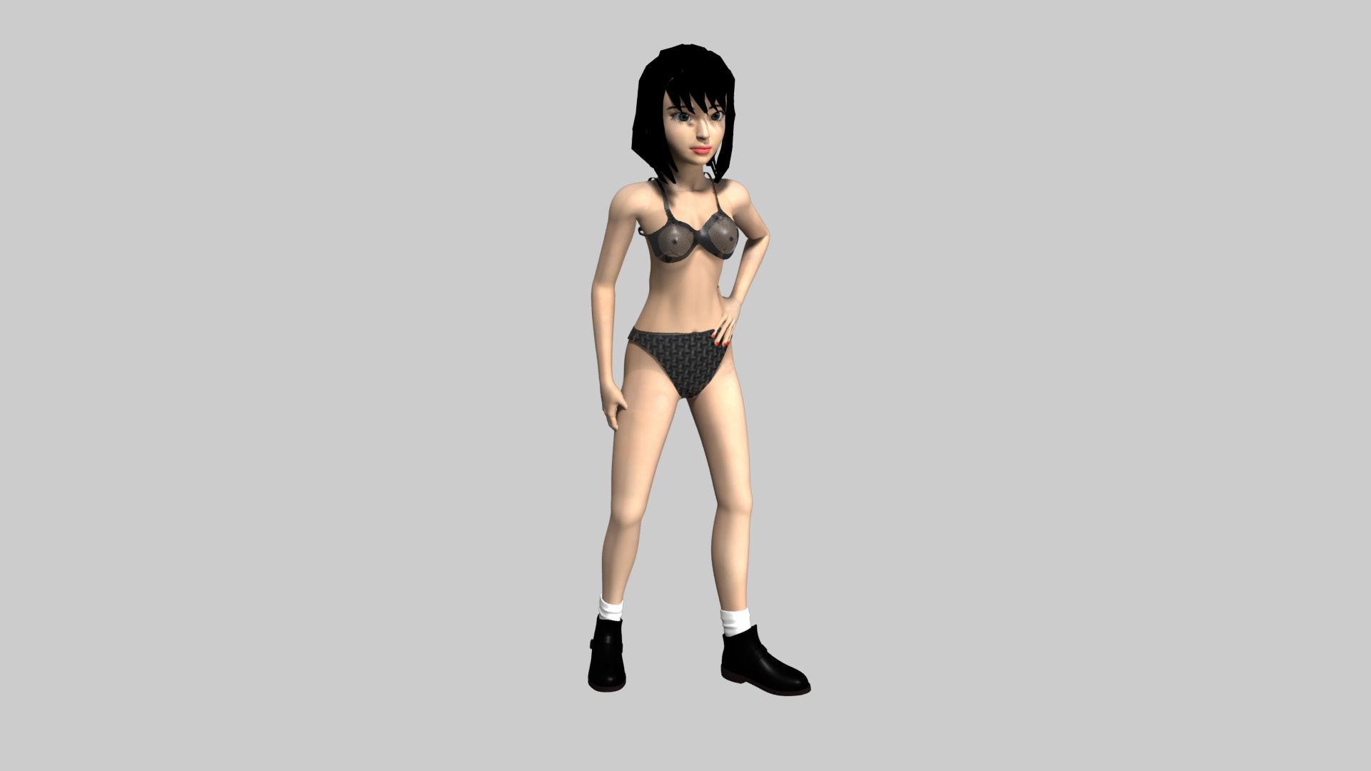 Sexy Frau manipuliertes und animiertes 3D-Modell 3d model