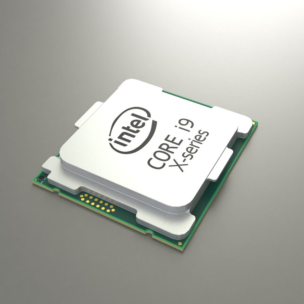 CPU Intel i9 modelo 3d