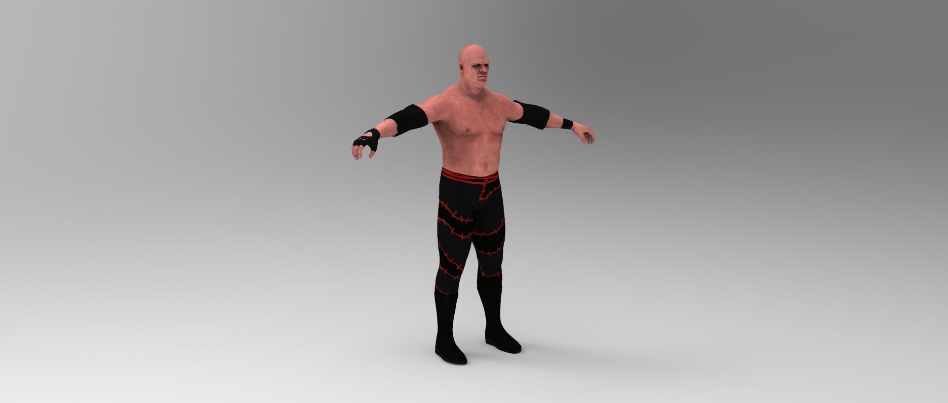 WWE Kane manlig människa 3d model